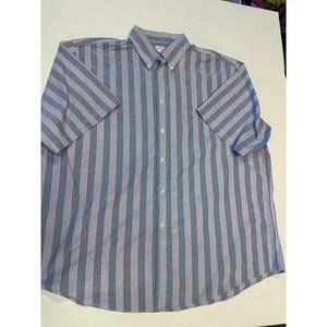 Brooks Brothers Madison Fit Xxl Button Down Shirt Purple, Blue Stripe Size XXL
